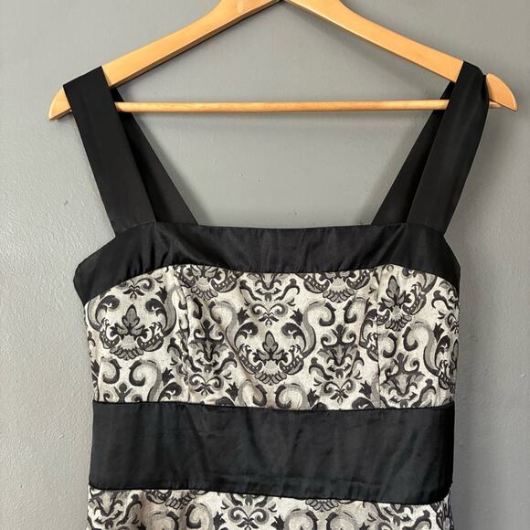 Y2K VTG Speechless empire waist dress Tie Back Bow Vamp Whimsigoth size 10 L - Picture 3 of 9